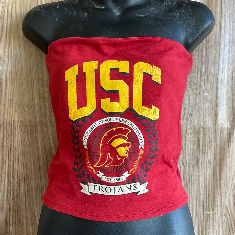 NWT Women’s USC Trojans Red Tube Top size M